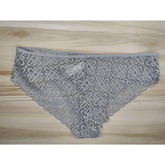 Victoria's Secret Cheeky Panty Bikini Lace XL Gray - Picture 5 of 5